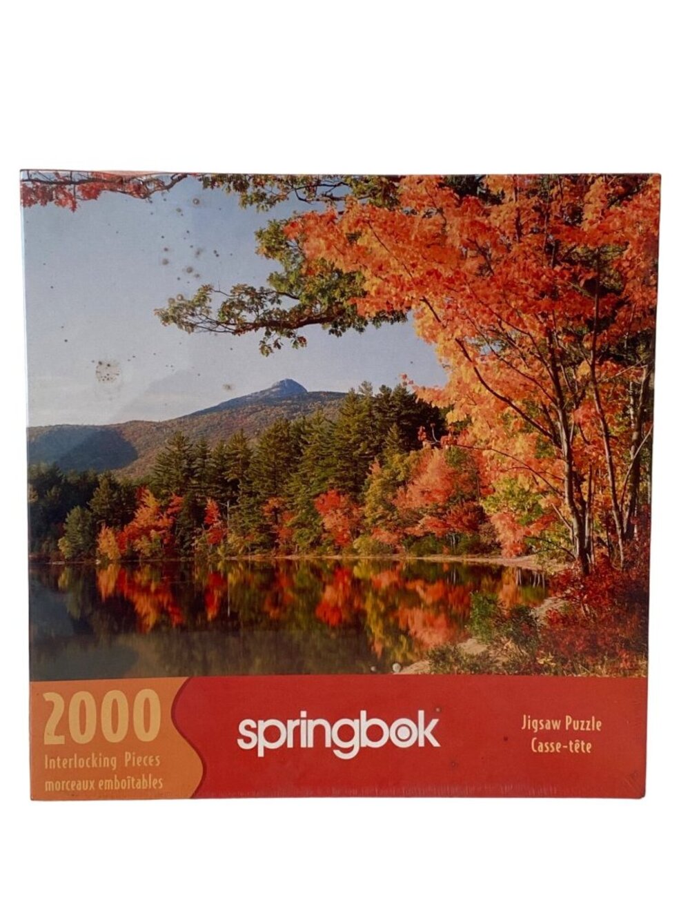 HALLMARK SPRINGBOK JIGSAW 2000 PCS PUZZLE FALL FOLIAGE TREES LAKE SEALED NIB